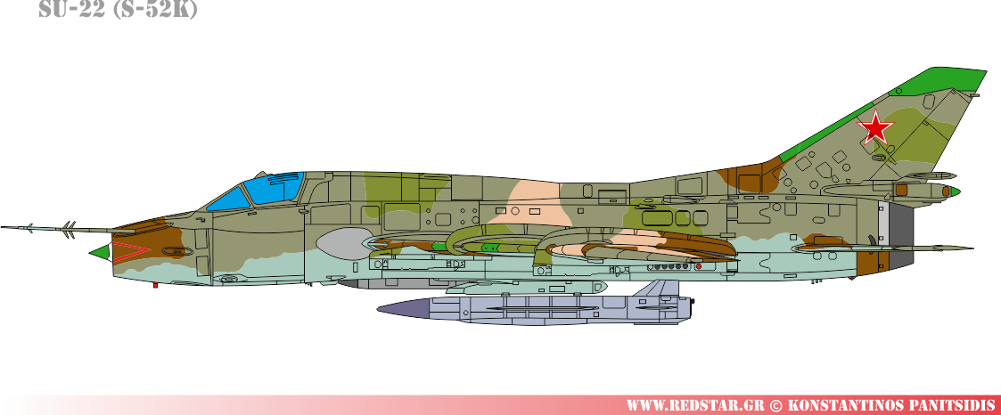 Su-22M (S-52K):  Su-22 M equipped with missile Kh-28 and pods targeting "Metel-A".