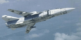 Su-24MP Fencer Electronic warfare-jamming aircraft. First flight: 1980