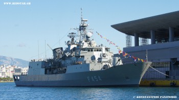 Frigate PSARA (F 454) type MEKO-200HN, Hellenic Navy. Celebration of the Patron Saint of Sailors, Agios Nikolaos © Konstantinos Panitsidis