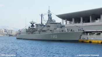 Frigate KOUNTOURIOTIS (F 462) type STANDARD, (formerly Holland JAN VAN BRAKEL F 825).  Hellenic Navy "100 years from the beginning of the Balkan Wars" © Konstantinos Panitsidis
