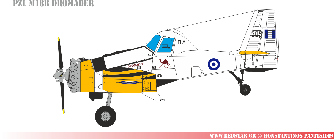 Την περίοδο '83-'84 η Πολεμική Αεροπορία παρελάμβανε 30 αεροσκάφη τύπου M-18B Dromader.