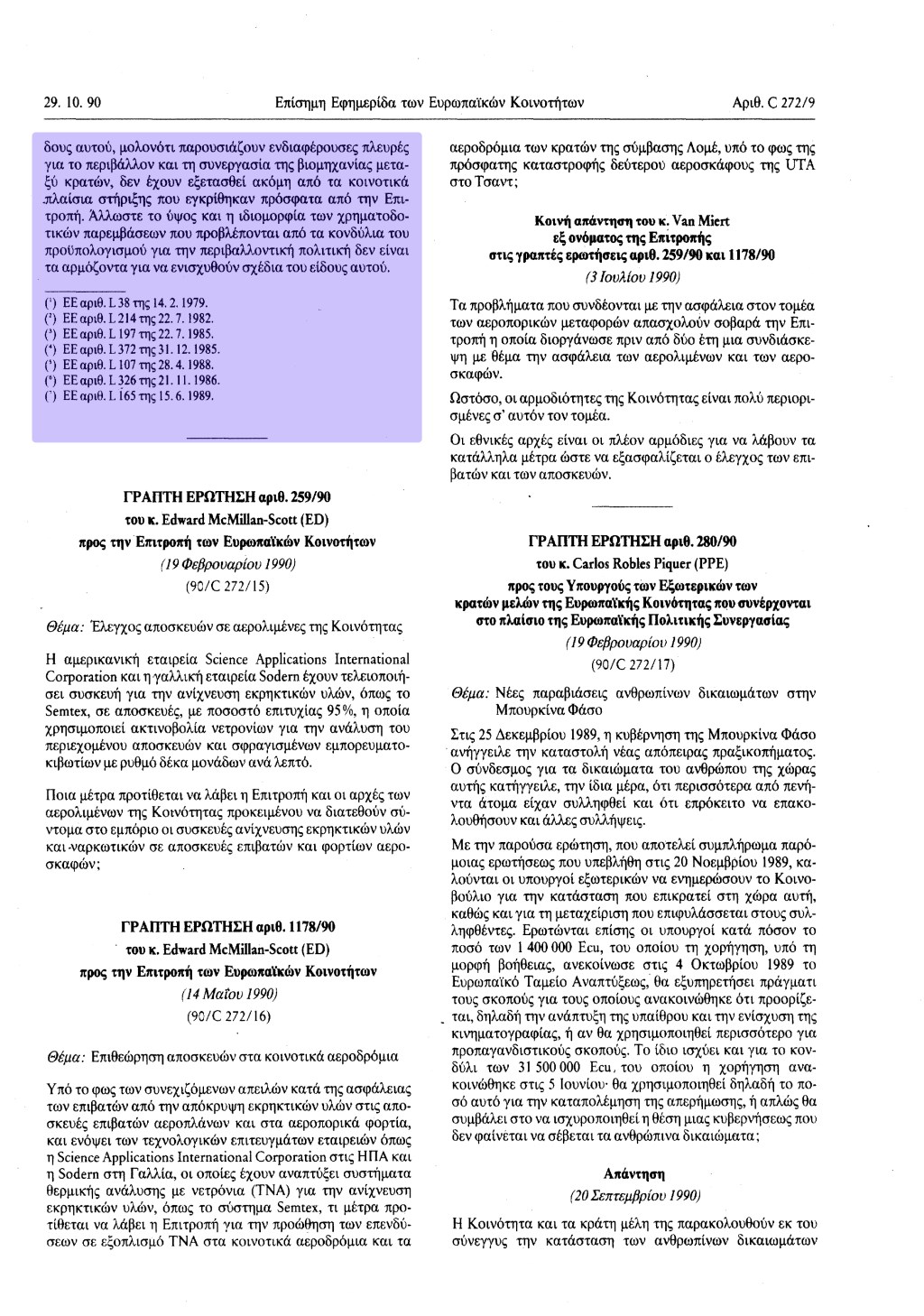 Official Journal of the European Community 29.10.90 / Num. C272/14
