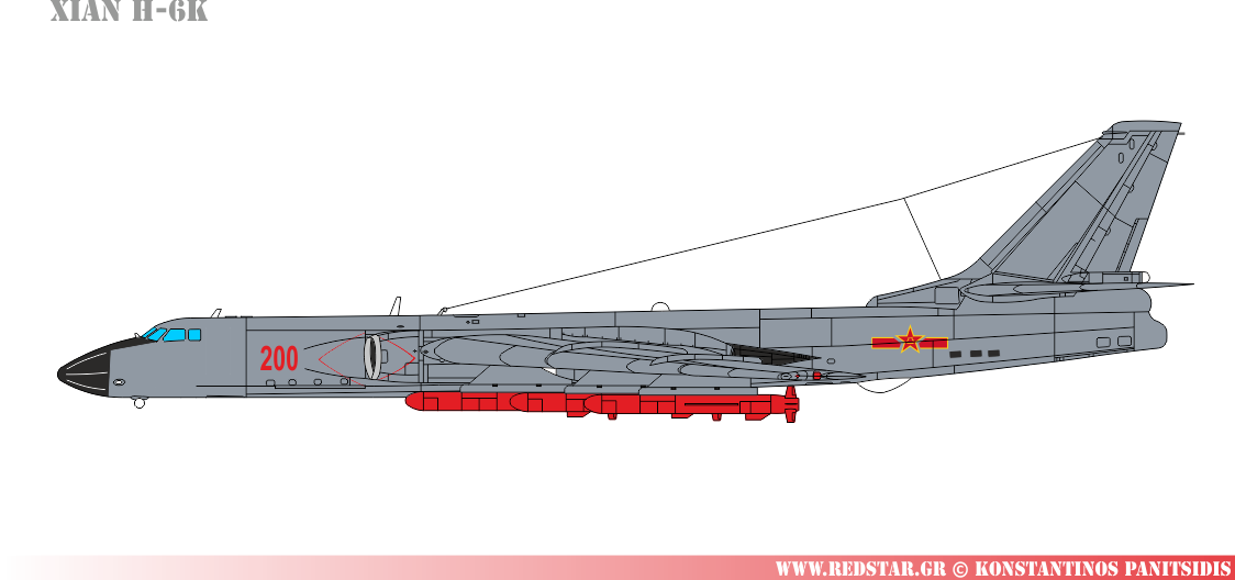 Πρόκεται για μια εξέλιξη του Tu-16, εξοπλισμένο με κινητήρες D-30KP-2 αντί των WP-8 (αντίγραφο του σοβιετικού AM-3M), με τροποποιημένη την άτρακτο του σκάφους και βελτιωμένα ηλεκτρονικά με ικανότητα μεταφοράς έως έξι βλήματα τύπου CJ-10A (αντιγραφή του Kh-55). Πέταξε για πρώτη φορά στις 5 Ιανουαρίου 2007. Ένταξη στο οπλοστάσιο της Π.Α Κίνας το 2011 © Konstantinos Panitsidis