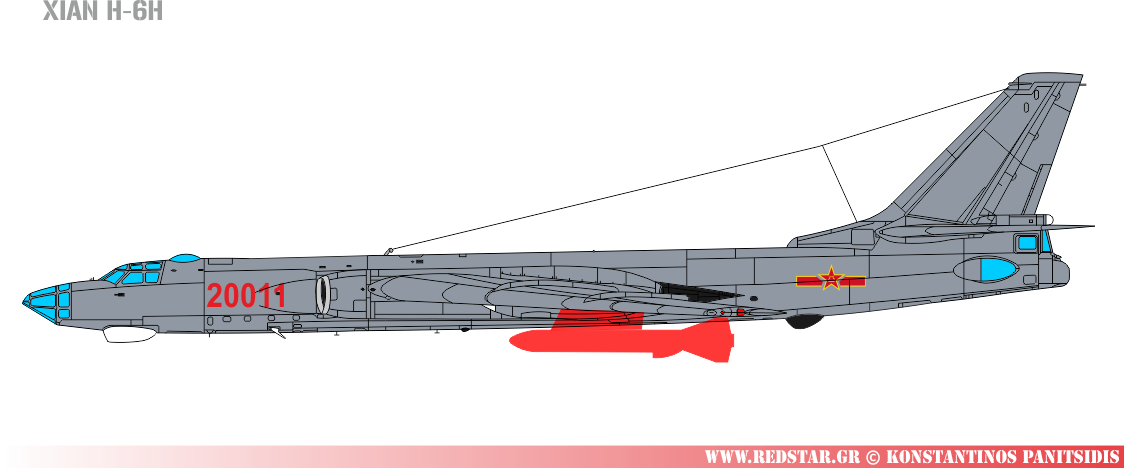Xian H-6H - Ракетоносец двух КР- типа KD-63 © Konstantinos Panitsidis Xian H-6H - Ракетоносец двух КР- типа KD-63 © Konstantinos Panitsidis