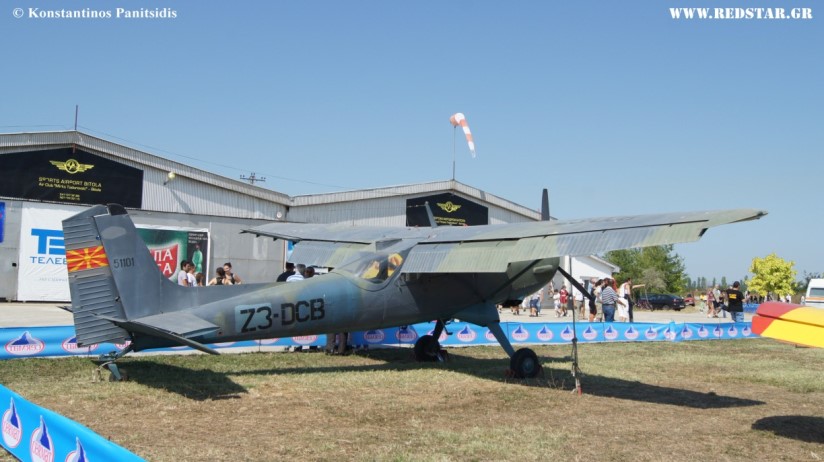Το συγκεκριμένο α/φος με νηολόγιο Z3-DCB και με αριθμό πλαισίου 51101, έχει λάβει μέρος στις πολεμικές επιχείρησης εξέγερσης των Αλβανών του Τετόβου, το 2001. Στατική έκθεση, αεροδρόμιο του Μοναστηρίου 2011 © Konstantinos Panitsidis