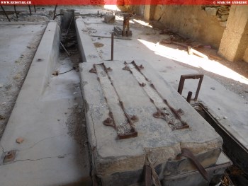 A modern photo of the concrete bases where the machinery was placed in the factory © Marcos Andreou