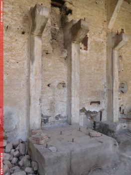 The cement bases where the machines were fixed to as seen today in the factory © Marcos Andreou