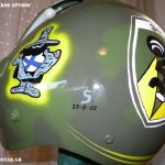 Helmet Art "S"-Airbrush 348 Tactical reconnaissance squadron.