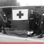Υγειονομικός συρμός (1941). Με τη συνεργασία της Ομάδας Αναβίωσης Ε.Σ. 1940 και του Αθλητικού-Πολιτιστικού Παραδείσου Καλαμάτας / Sanitary train (1941). With the cooperation of the Greek Army 1940 Reenacting Team and Athletic-Cultural Paradise of Kalamata / Санитарный поезд (1941). При сотрудничестве Группы Греческой Армии 1940г. и  Спортивно-Культурного рая Каламаты.