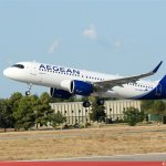 Airbus 320neo. Пролет. Авиалинии Aegean, Греция.