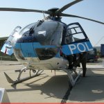 A Hellenic Police Eurocopter EC-135T1 CPDS (witt registration SX-HPE) at Archangel 2008 air show.