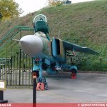 MiG-23 Flogger Fighter aircraft. National Museum of the History of Ukraine in the Second World War, Kyiv.