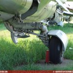 MiG-23 Flogger Fighter aircraft. Central Air Force Museum Monino, Russia.