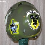 Helmet Art "S"-Airbrush 348 Tactical reconnaissance squadron.