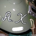 Helmet Art "S"-Airbrush 348 Tactical reconnaissance squadron.