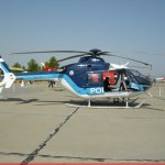 A Hellenic Police Eurocopter EC-135T1 CPDS (witt registration SX-HPE) at Archangel 2008 air show.
