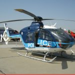 A Hellenic Police Eurocopter EC-135T1 CPDS (witt registration SX-HPE) at Archangel 2008 air show.